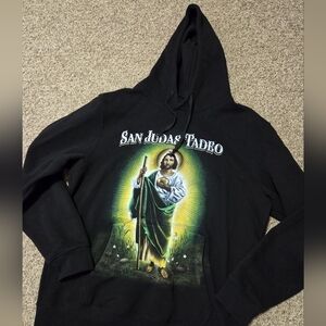 San Judas Tadeo Pullover Hoodie Large Graphic Size L‎